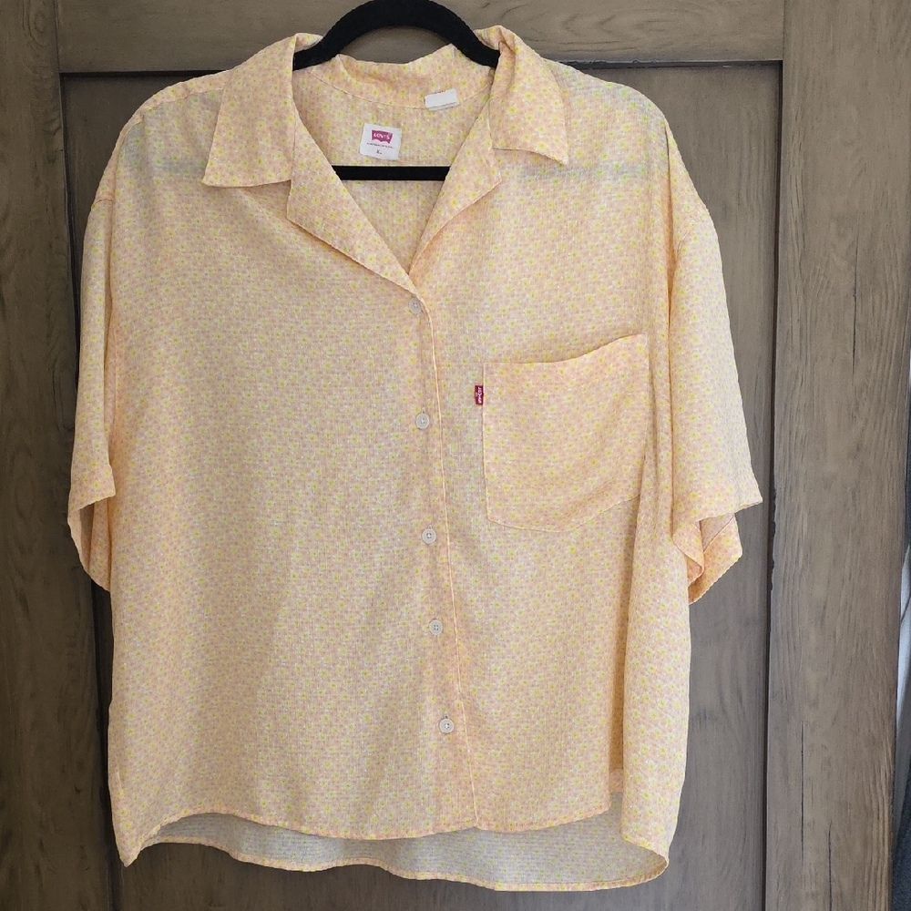 Levi's Light Yellow Patterned Shirt